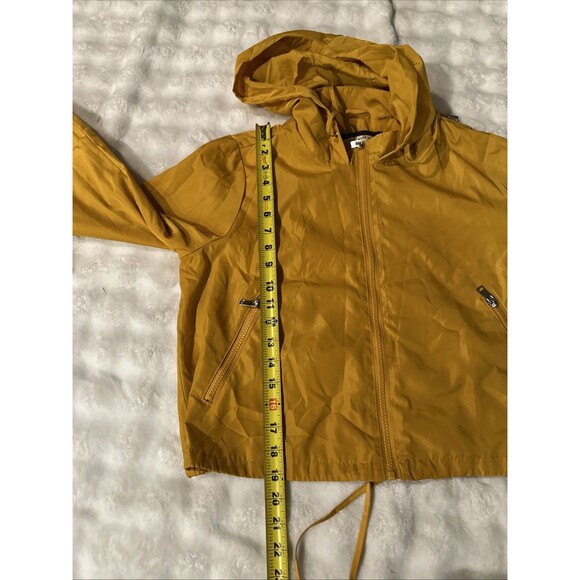 Ci Sono Women’s Medium Yellow Rain Jacket Windbreaker Lightweight Mustard Zipper - Picture 12 of 12
